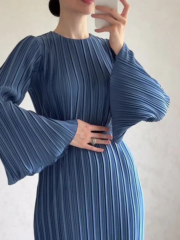 Isalys lange jurk voor dames | elegantie & klokmouwen
