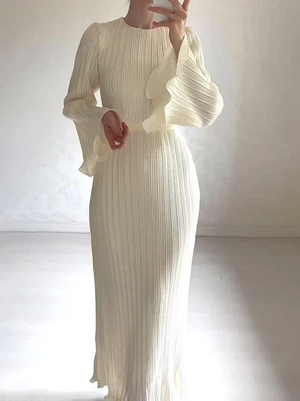 Isalys lange jurk voor dames | elegantie & klokmouwen