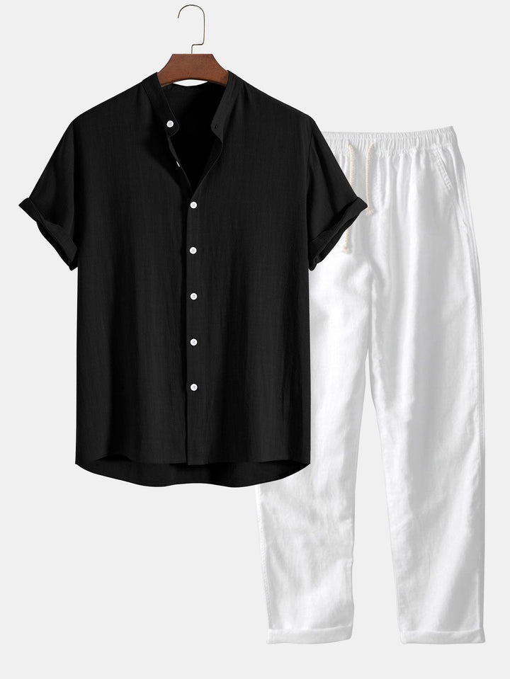 Rico | Vrijetijdsset met linnen broek