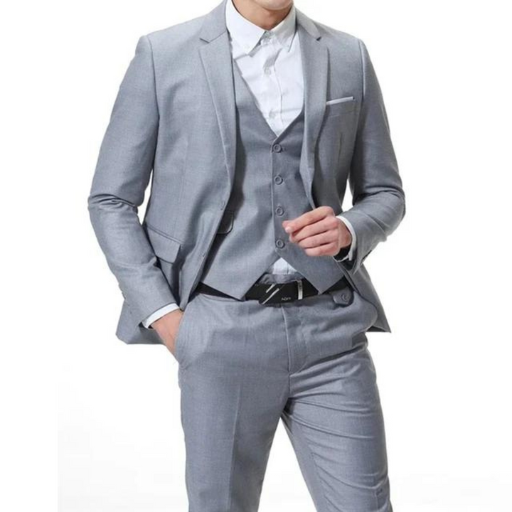 Driedelig pak - Slim fit - Enkelrijig - Notch revers