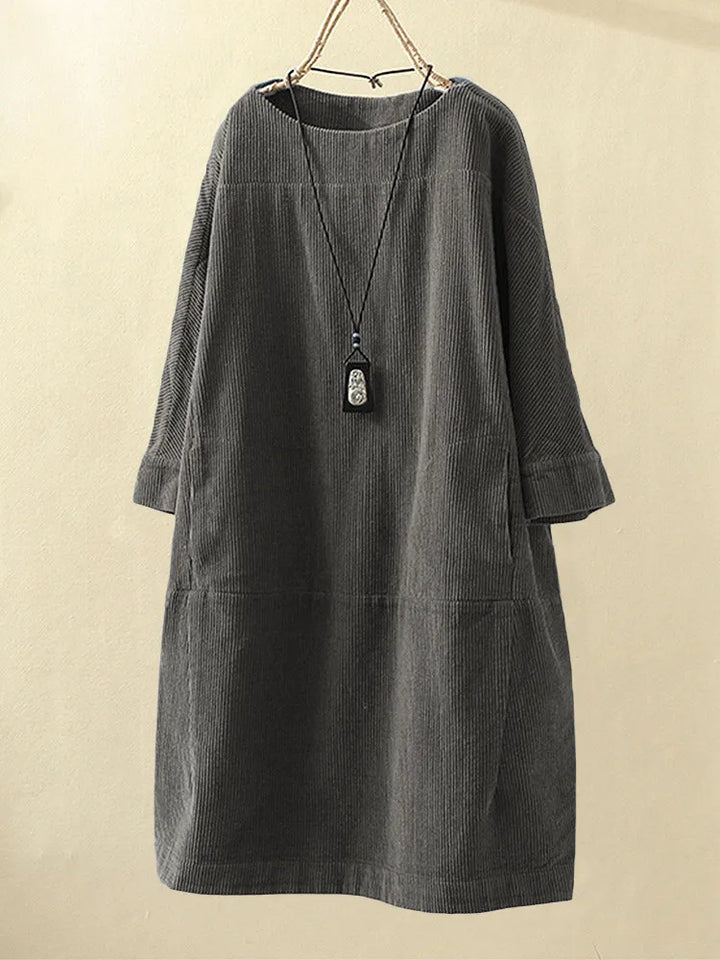 Elesa Corduroy Jurk | Elegantie en Comfort in Alle Seizoenen
