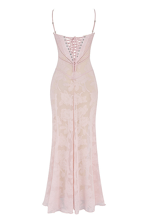 Elvina maxi-jurk zonder rug met borduursel | Luchtig, elegant & ideaal voor de zomer