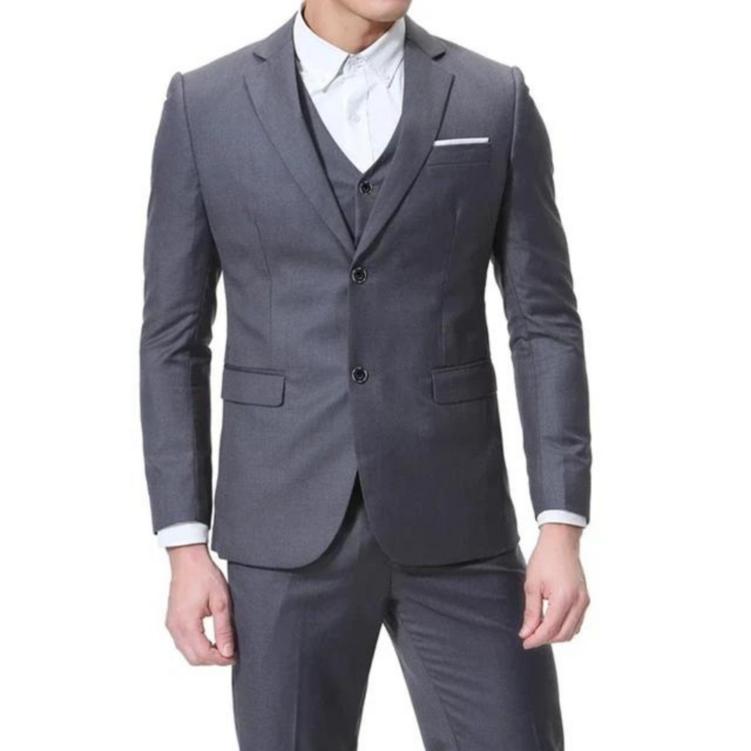 Driedelig pak - Slim fit - Enkelrijig - Notch revers