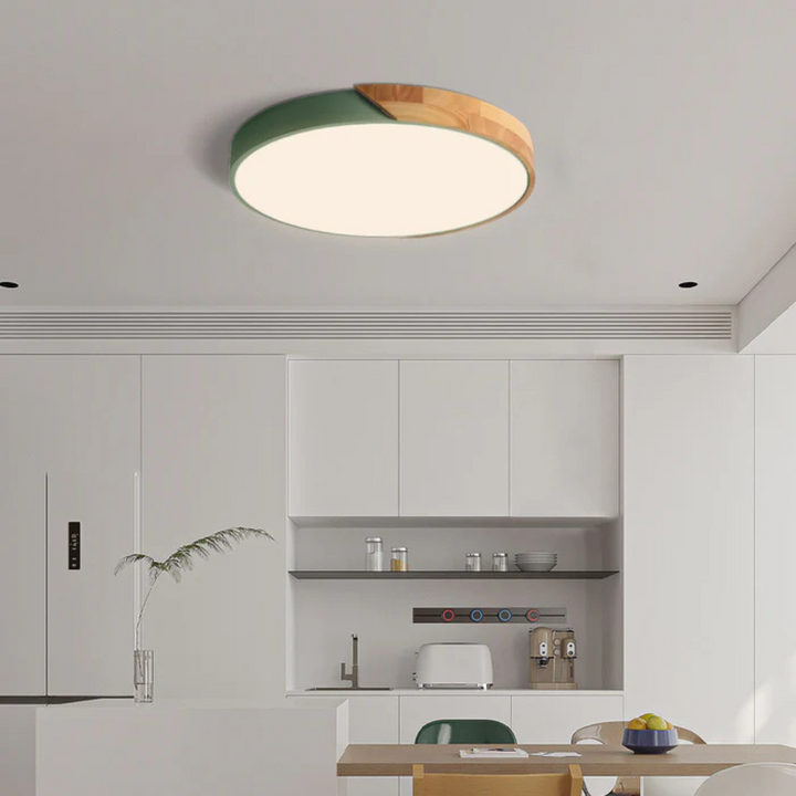 Delos - Scandinavische Houten LED Plafondlamp