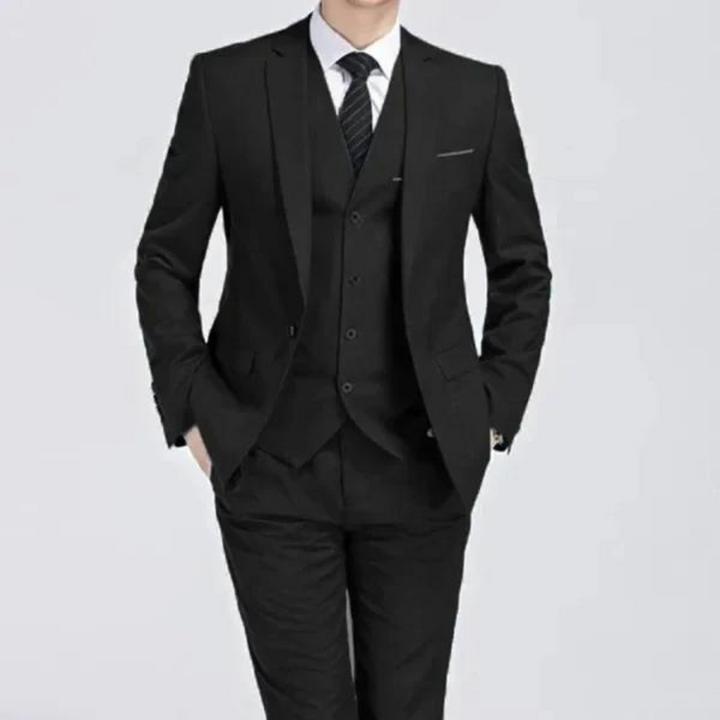 Driedelig pak - Slim fit - Enkelrijig - Notch revers