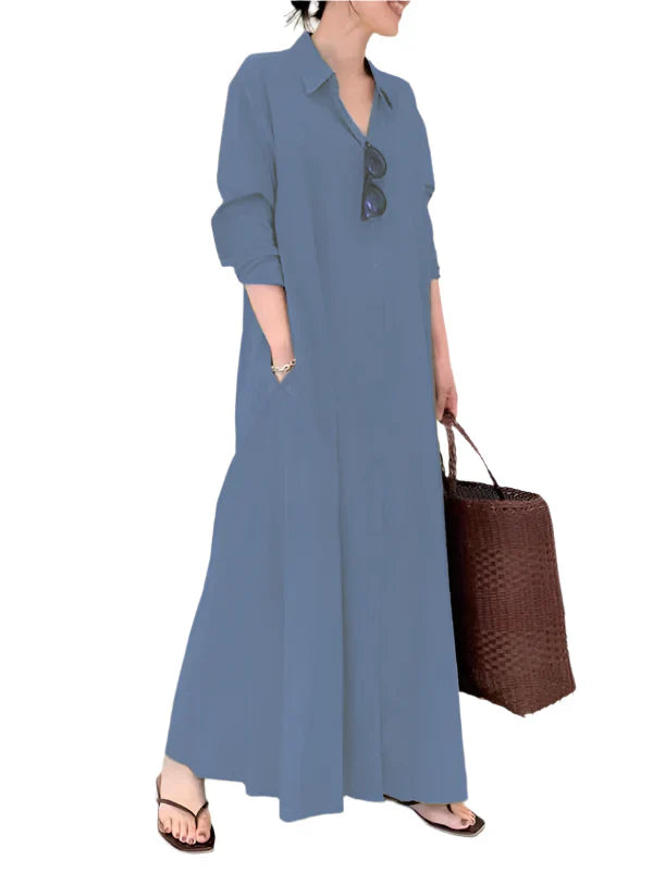 Livia maxi jurk voor dames - Elegante lange jurk met A-lijn silhouet