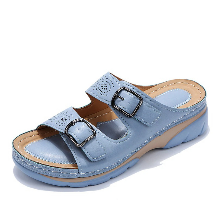 Inès | sandalen met gesp en comfortabele zool voor dames | Elegantie en comfort voor elke stap