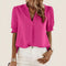 Mara - V-hals blouse met korte mouw