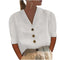 Linnen blouse met knopen | Eenvoudig en elegant | Luchtig model