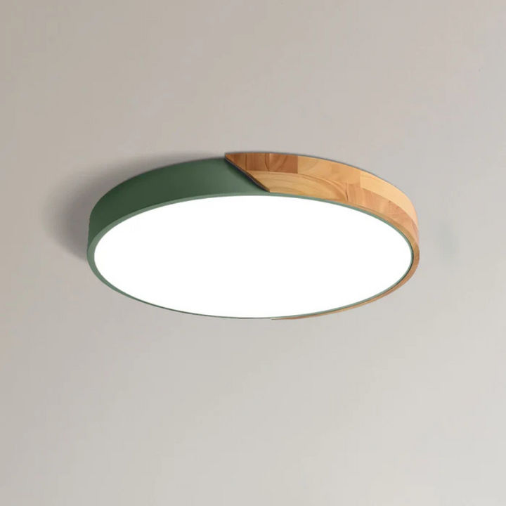 Delos - Scandinavische Houten LED Plafondlamp