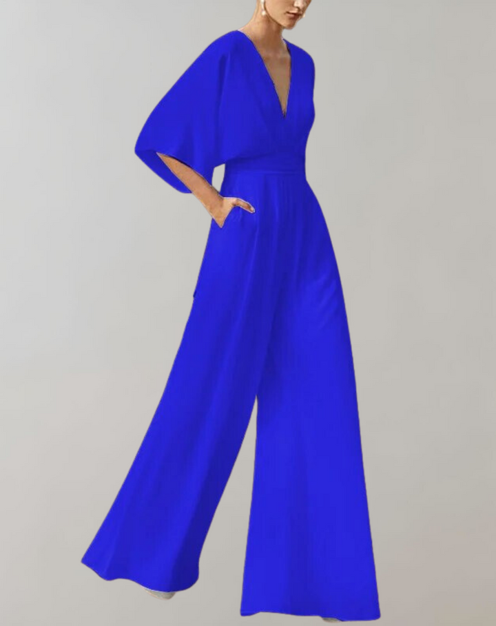 Suzette Elegante Wijd uitgesneden jumpsuit | Verfijning & Absoluut comfort