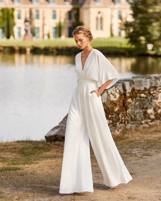 Suzette Elegante Wijd uitgesneden jumpsuit | Verfijning & Absoluut comfort