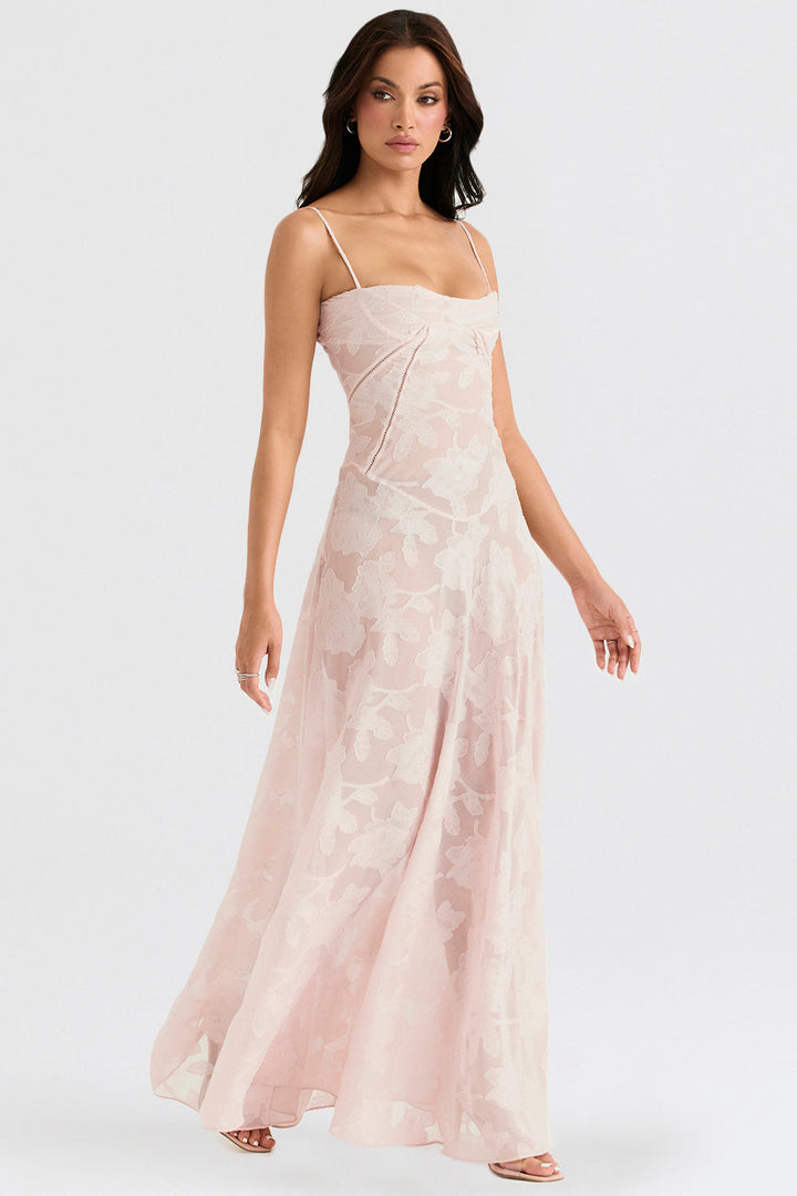 Elvina maxi-jurk zonder rug met borduursel | Luchtig, elegant & ideaal voor de zomer
