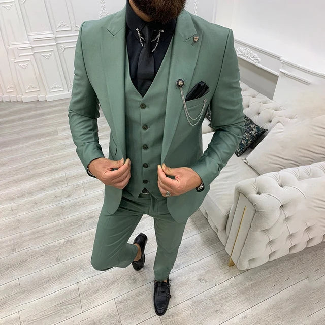 3-delig slim fit business suit - blazer, gilet en pantalon