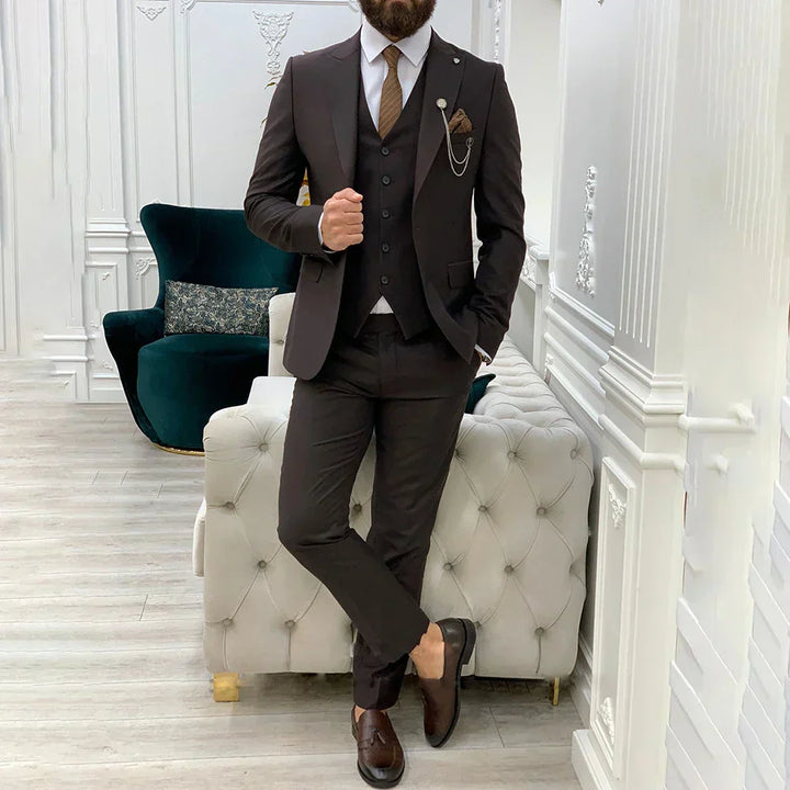 3-delig slim fit business suit - blazer, gilet en pantalon