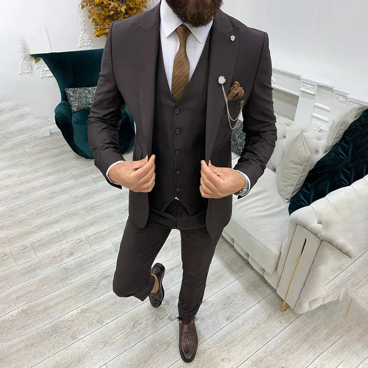 3-delig slim fit business suit - blazer, gilet en pantalon