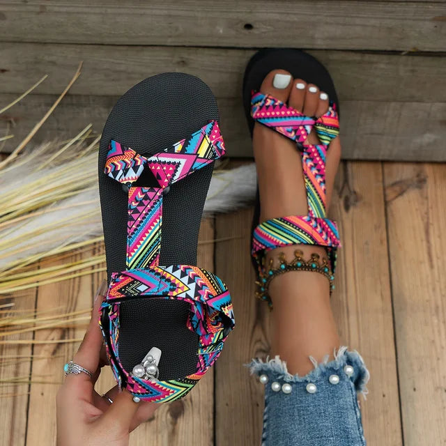 Sportieve sandalen met geometrisch patroon | Comfortabel en veelzijdig | Geschikt voor buiten
