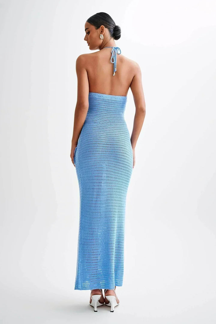 Paris | Gehaakte maxi zomerjurk met 3D gehaakte bloemen - Stijlvol & perfect voor op vakantie