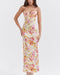 Satijnen Jurk Dames | Bloemenprint & Luxe Glans | Elegant Design voor Feest & Speciale Gelegenheden