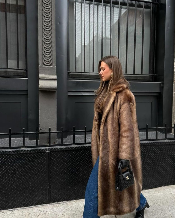 Lucy | Lange luxe synthetische bontjas