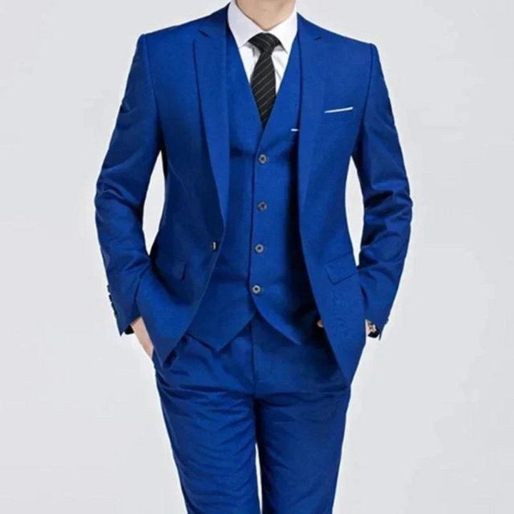 Driedelig pak - Slim fit - Enkelrijig - Notch revers