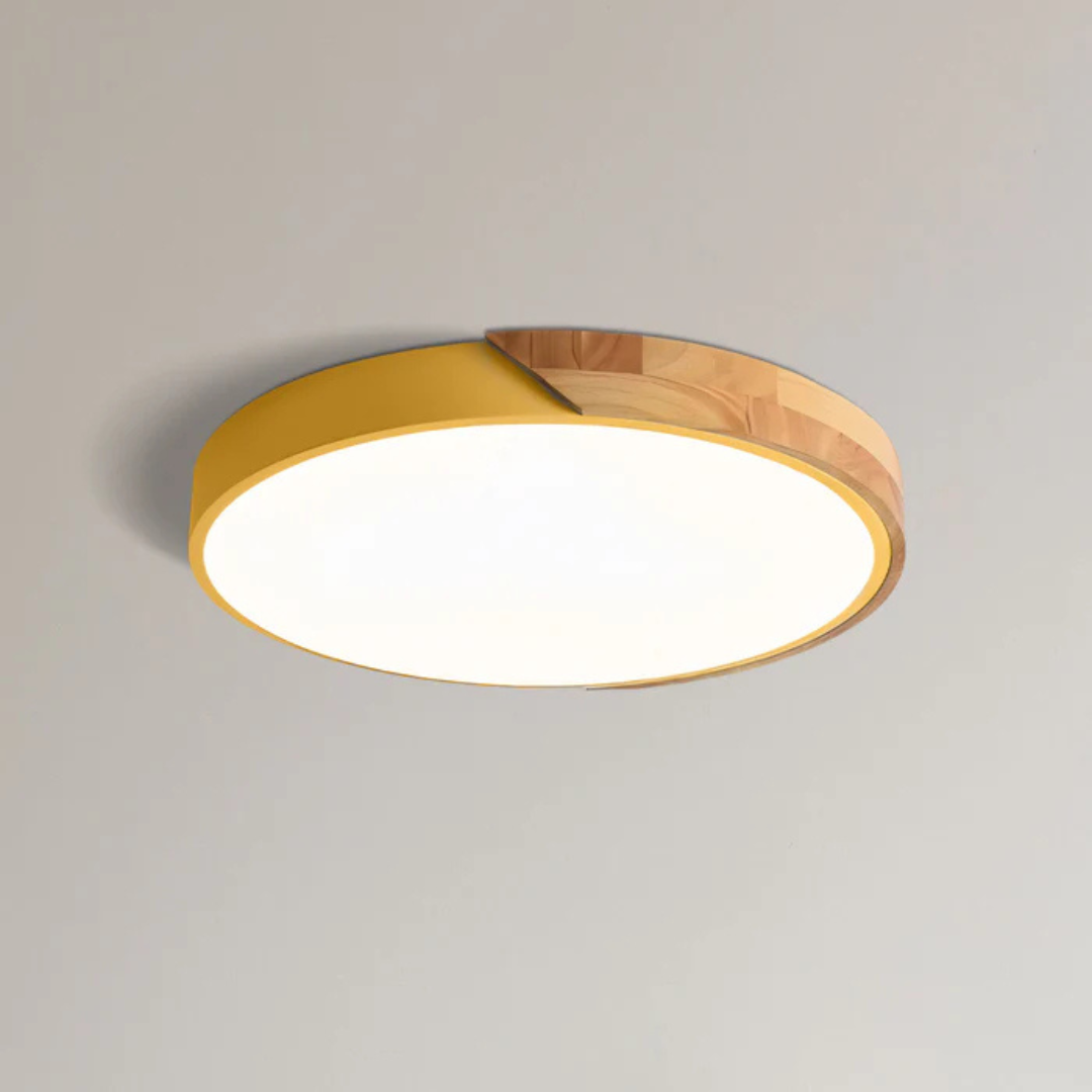 Delos - Scandinavische Houten LED Plafondlamp