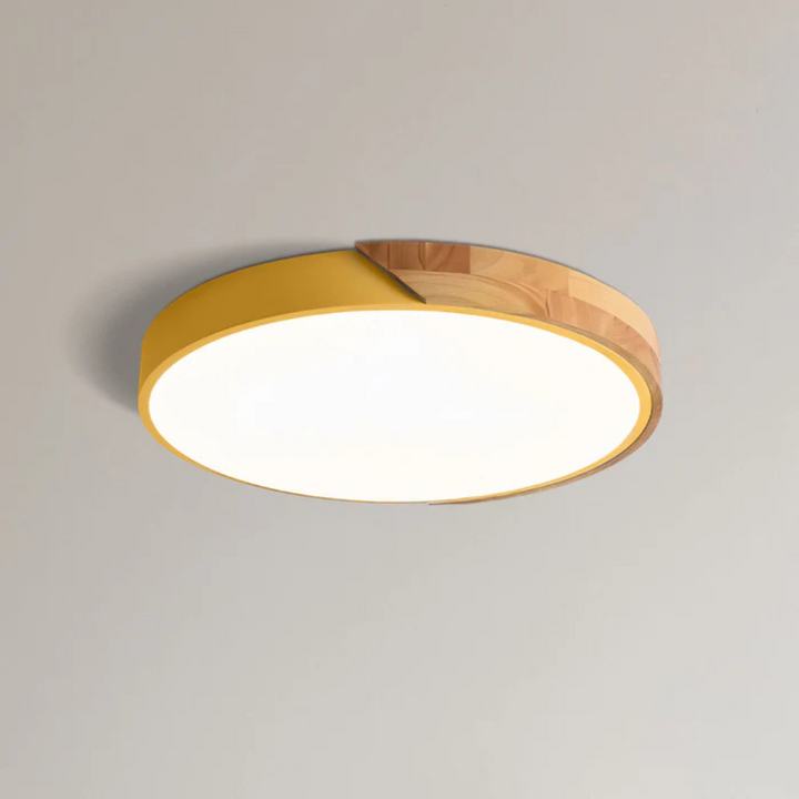 Delos - Scandinavische Houten LED Plafondlamp