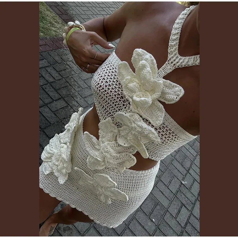 Bloom | Boho gehaakte zomerjurk voor dames met bloemmotief - luchtig & elegant