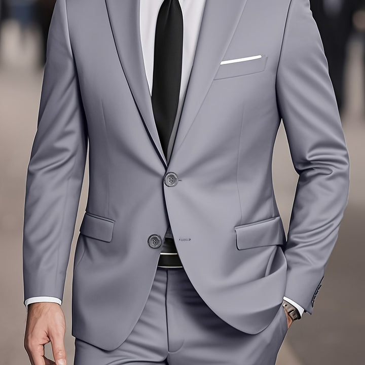 Herenpak 2-delig, elegant en casual, ideaal voor feestjes en zaken