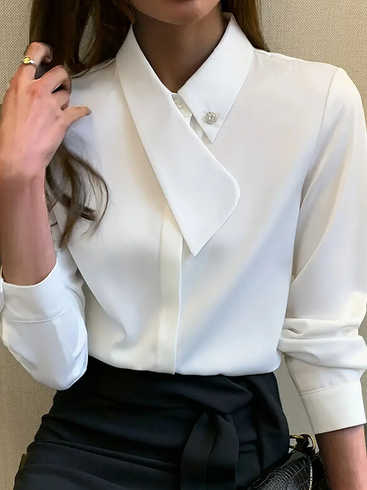 Livia | Elegante Vrouwenblouse met Verborgen Sluiting - Chic en Comfortabel