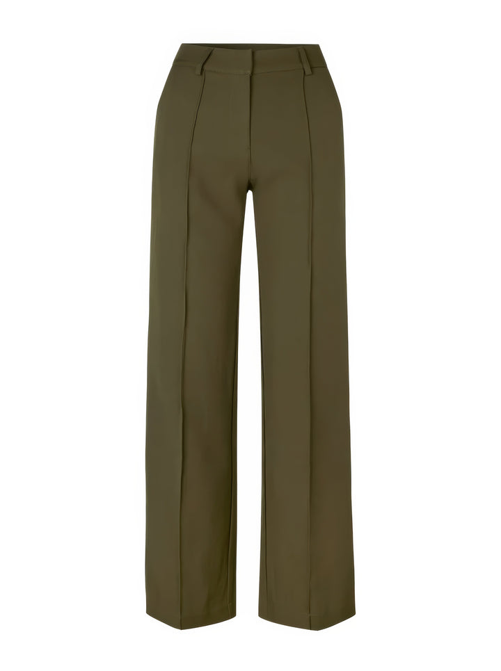 Lena Casual Wide Leg Trousers – Hoog-Taille Broek met Wijde Pijpen voor Veelzijdige Stijl