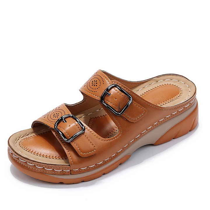 Inès | sandalen met gesp en comfortabele zool voor dames | Elegantie en comfort voor elke stap