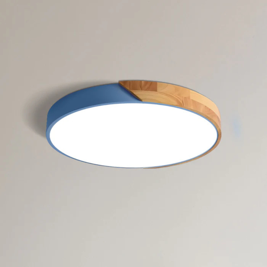 Delos - Scandinavische Houten LED Plafondlamp
