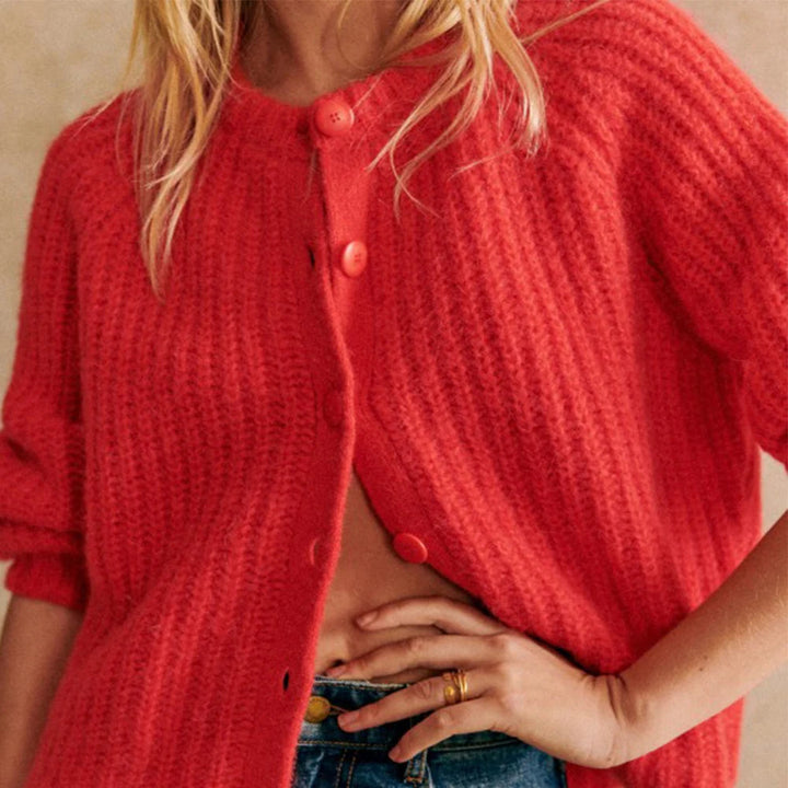 Knus Gebreid Vest met Modern Model en Subtiele Knoopdetails