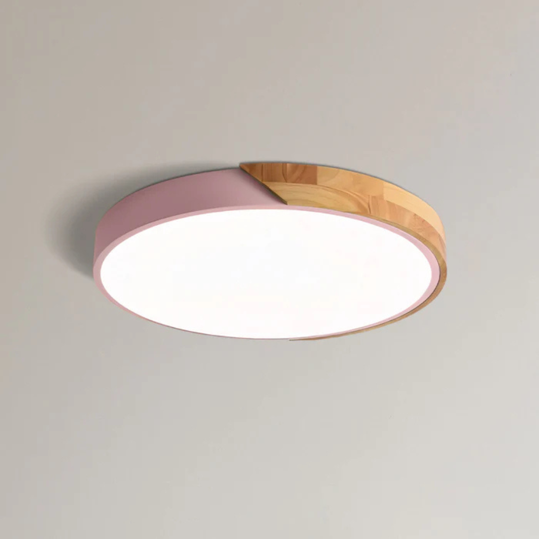 Delos - Scandinavische Houten LED Plafondlamp