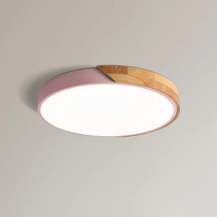 Delos - Scandinavische Houten LED Plafondlamp