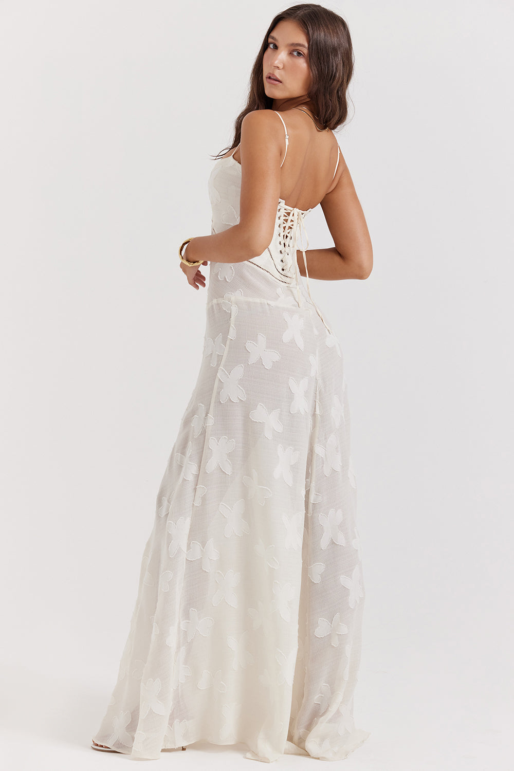 Elvina maxi-jurk zonder rug met borduursel | Luchtig, elegant & ideaal voor de zomer