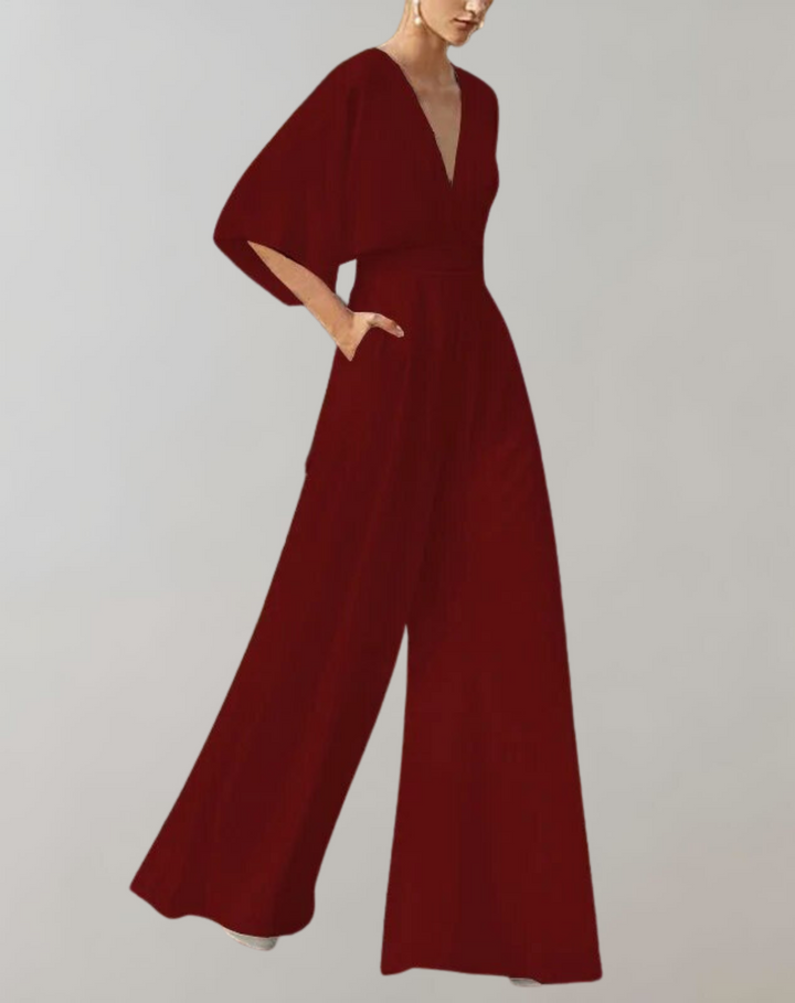 Suzette Elegante Wijd uitgesneden jumpsuit | Verfijning & Absoluut comfort