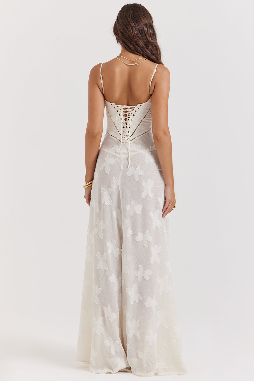 Elvina maxi-jurk zonder rug met borduursel | Luchtig, elegant & ideaal voor de zomer