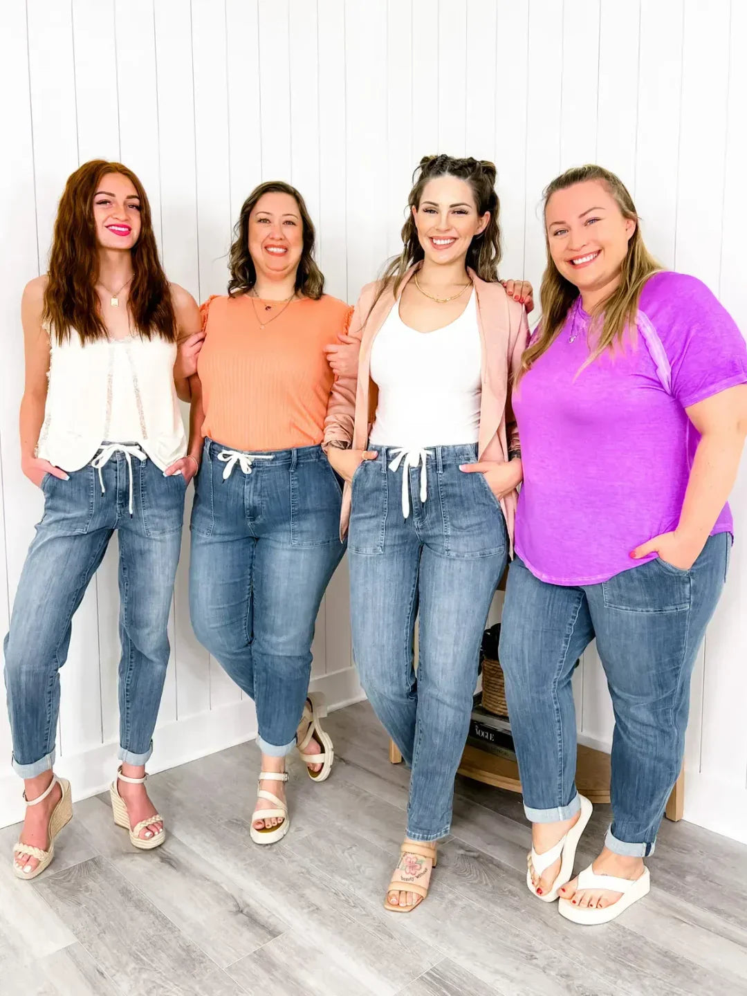Xyrisa blauwe Demin joggingbroek