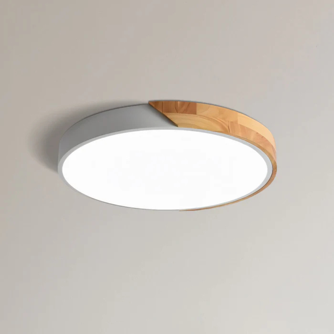 Delos - Scandinavische Houten LED Plafondlamp