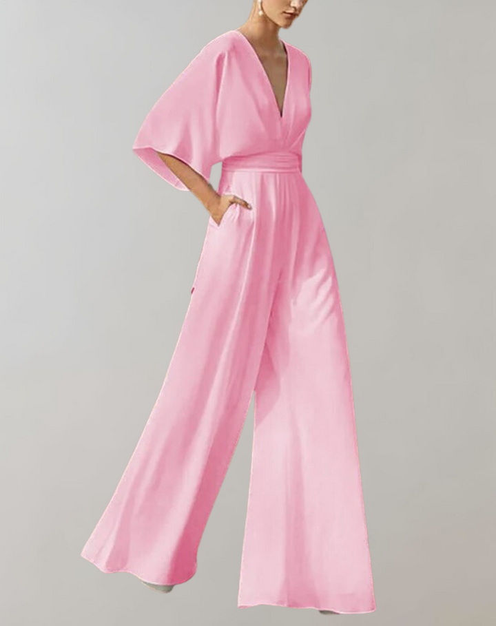 Suzette Elegante Wijd uitgesneden jumpsuit | Verfijning & Absoluut comfort