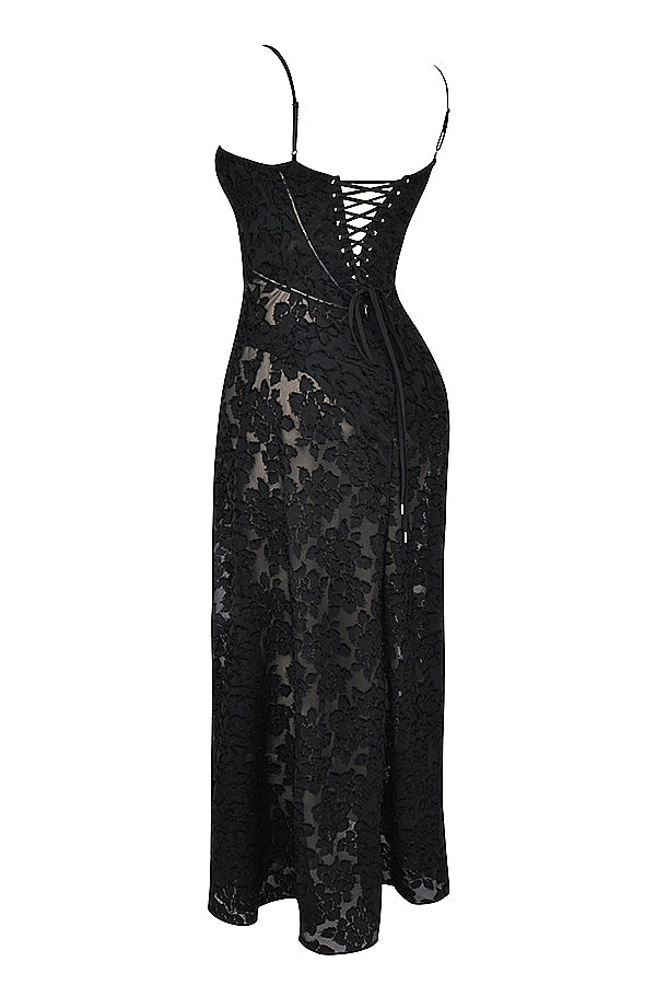 Elvina maxi-jurk zonder rug met borduursel | Luchtig, elegant & ideaal voor de zomer