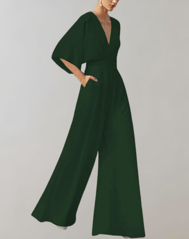 Suzette Elegante Wijd uitgesneden jumpsuit | Verfijning & Absoluut comfort