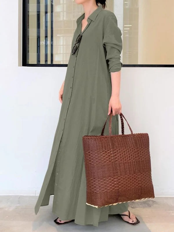 Livia maxi jurk voor dames - Elegante lange jurk met A-lijn silhouet