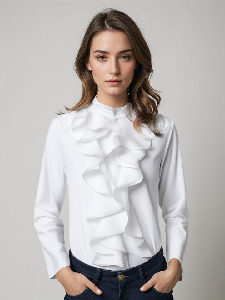 Celeste Vrouwelijke Elegante Knoop Blouse | Chic & Comfort