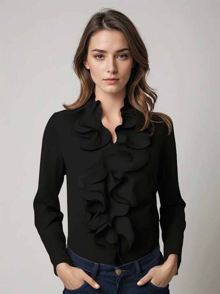Celeste Vrouwelijke Elegante Knoop Blouse | Chic & Comfort