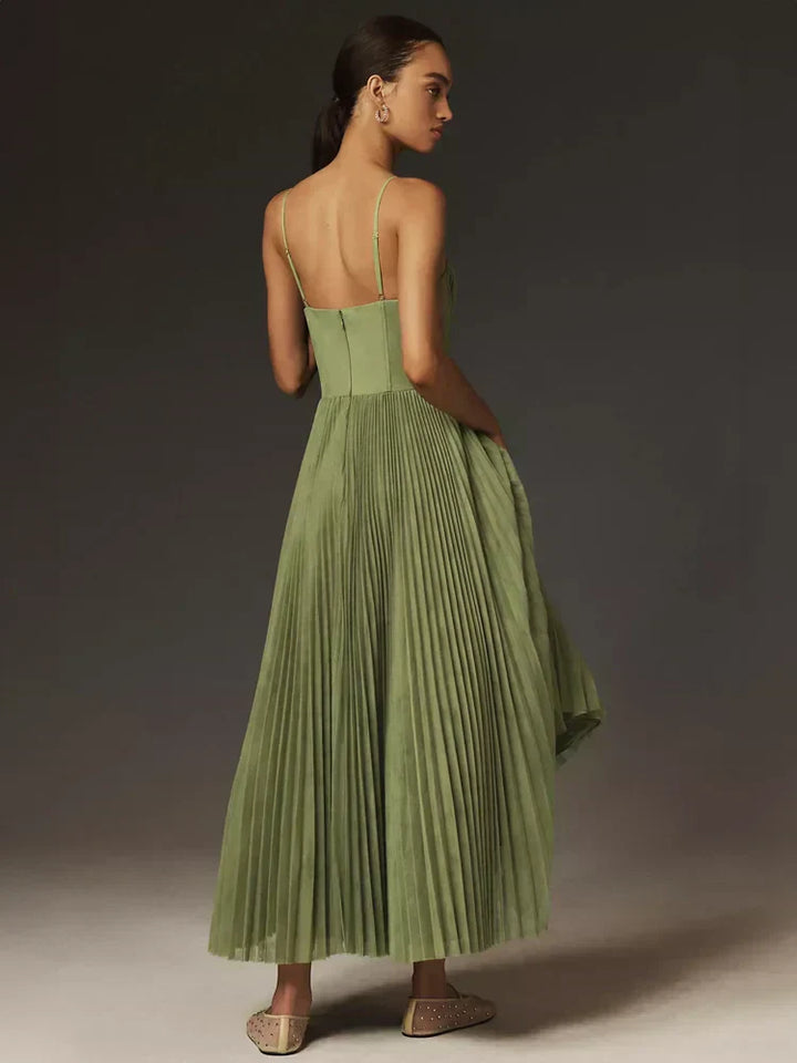 Octavia Elegante lange geplooide jurk voor dames | Sophistication & tijdloze charme