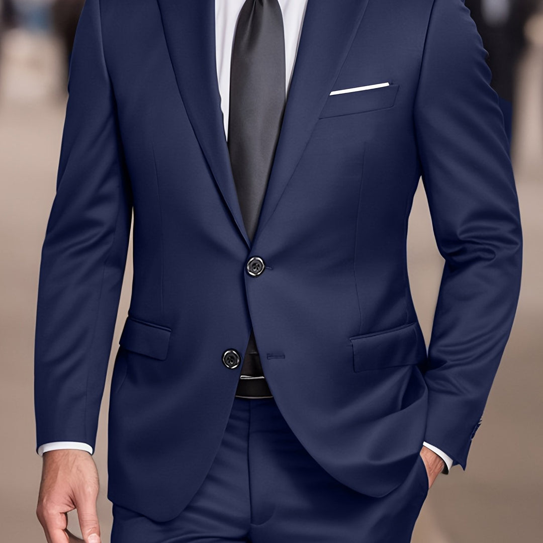 Herenpak 2-delig, elegant en casual, ideaal voor feestjes en zaken