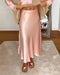 Elegante rok met effen kleur en plooien